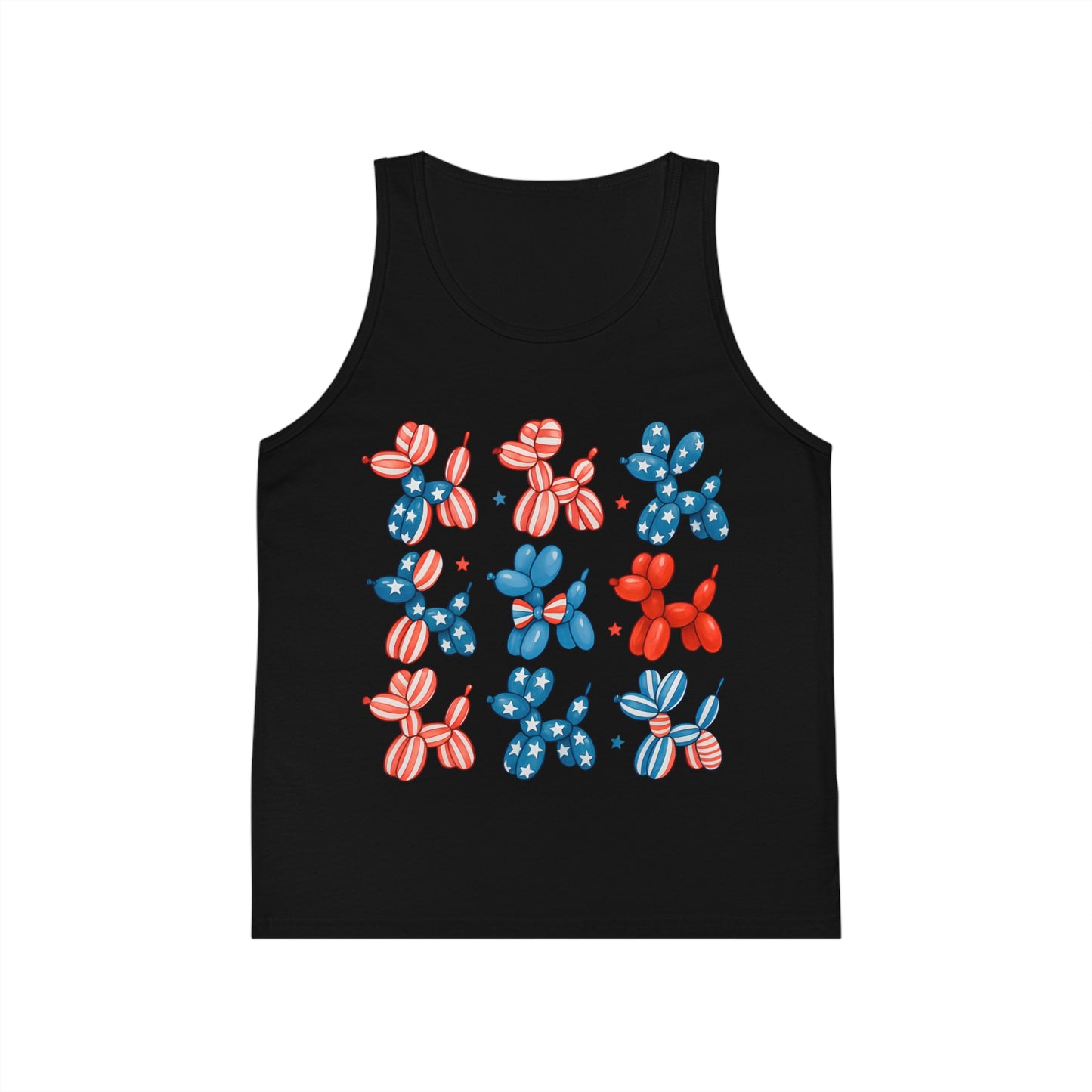 Patriotic Dog Kid's Jersey Tank Top