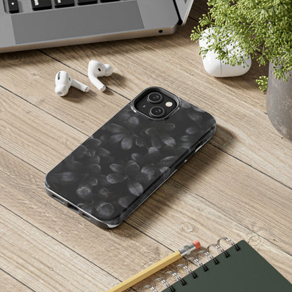 Black Flower Tough Phone Cases