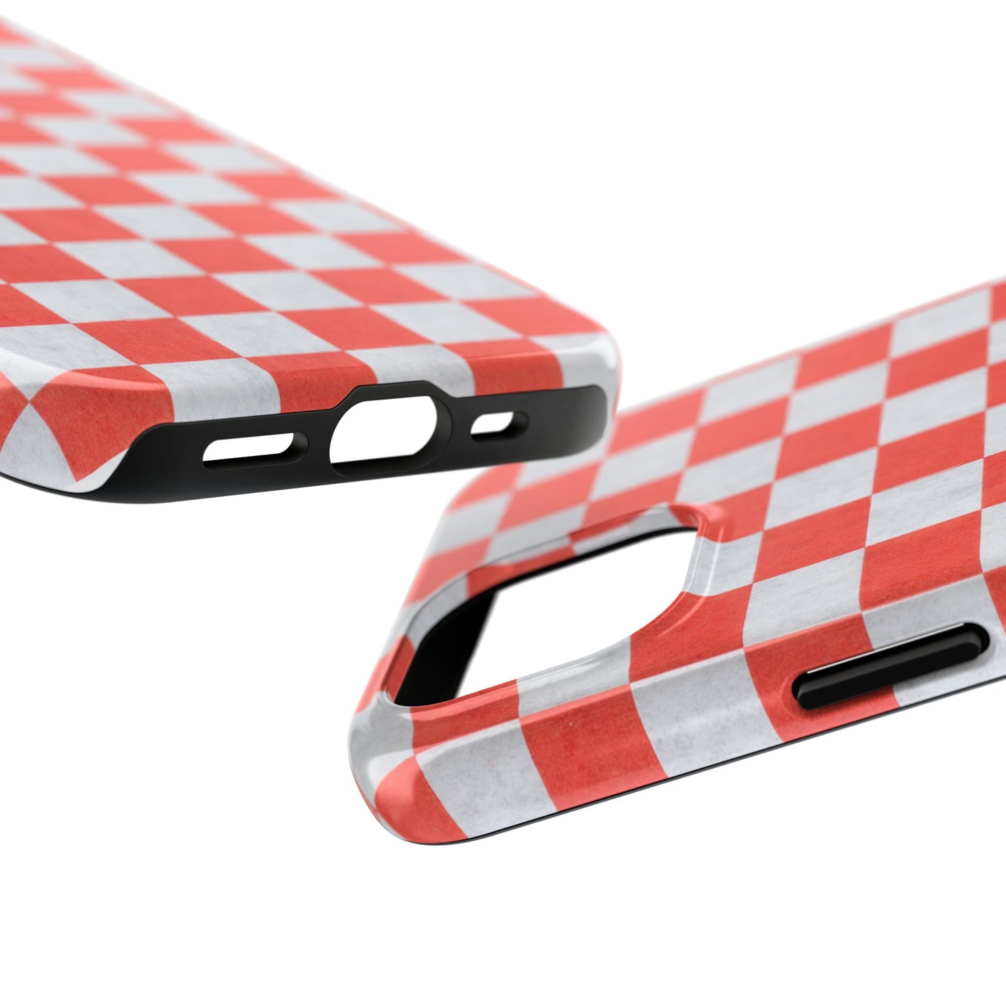 Red Checkered Tough Phone Cases