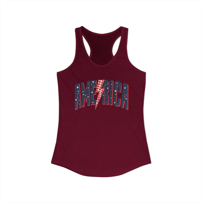 America Women's Ideal Racerback Tank