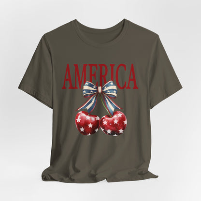 America Cherry Short Sleeve Tee