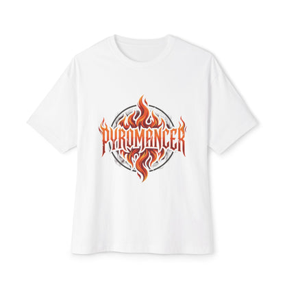 Pyromancer Flame Graphic Tee — Oversized Boxy T‑Shirt