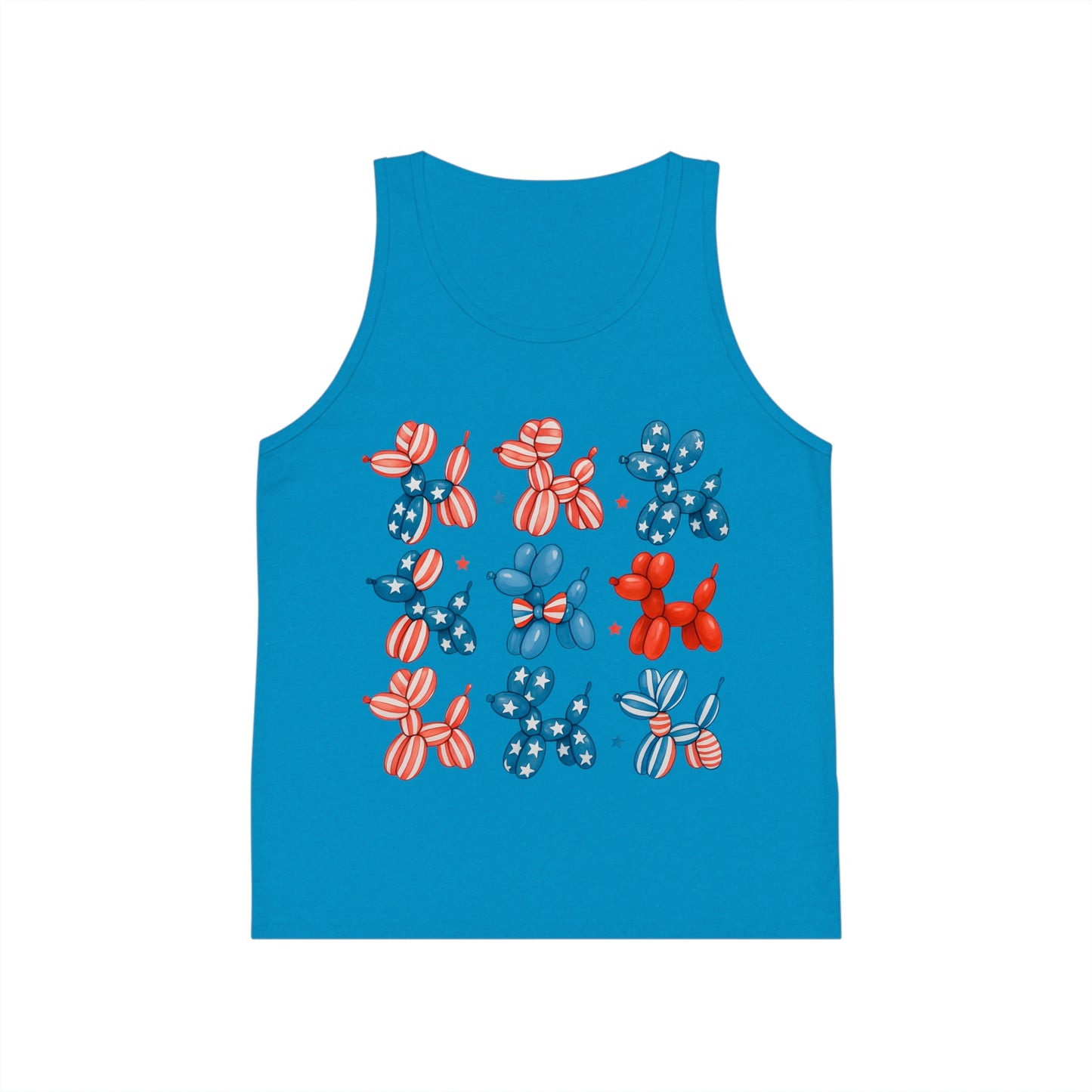 Patriotic Dog Kid's Jersey Tank Top