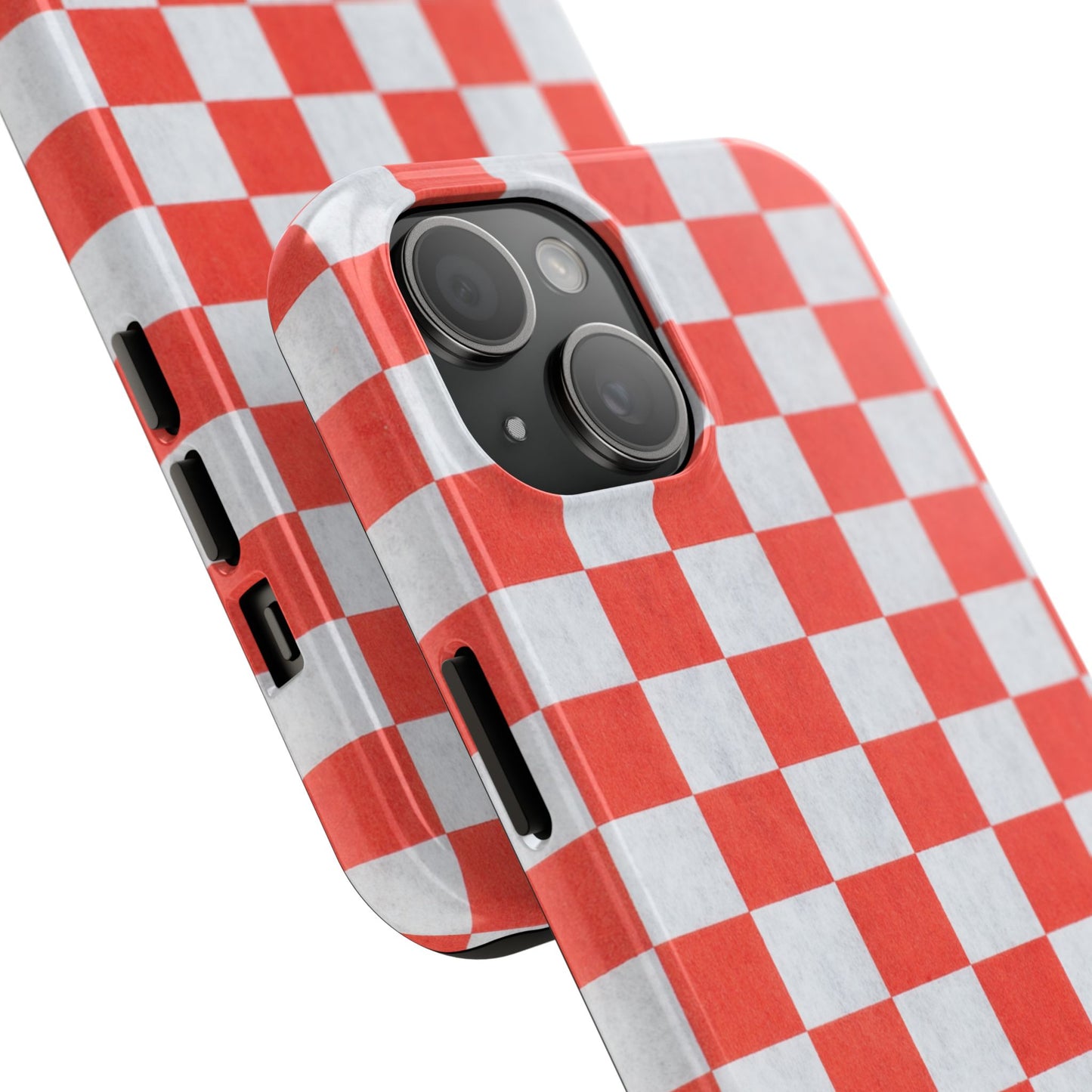 Red Checkered Tough Phone Cases