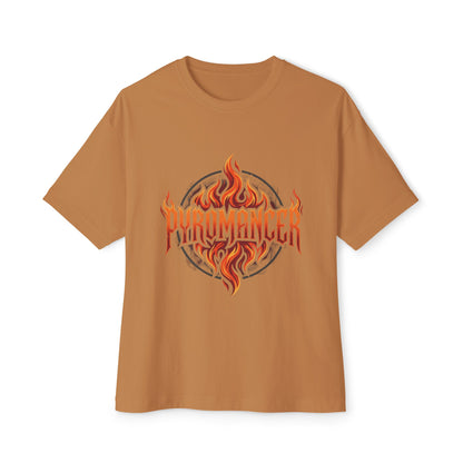 Pyromancer Flame Graphic Tee — Oversized Boxy T‑Shirt