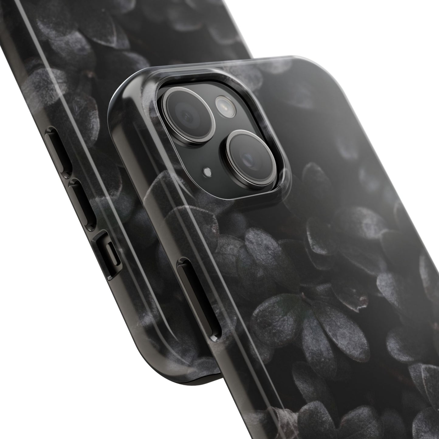 Black Flower Tough Phone Cases