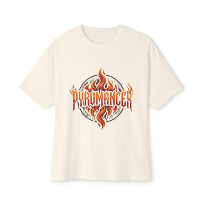 Pyromancer Flame Graphic Tee — Oversized Boxy T‑Shirt