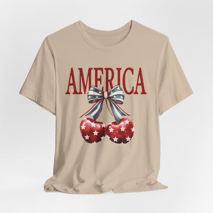 America Cherry Short Sleeve Tee