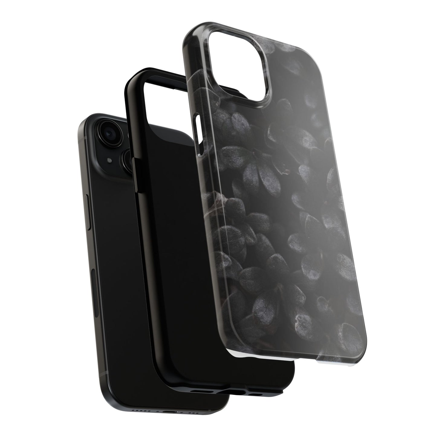Black Flower Tough Phone Cases