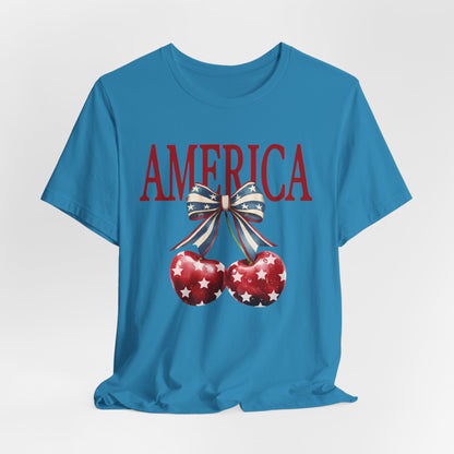 America Cherry Short Sleeve Tee