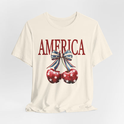 America Cherry Short Sleeve Tee